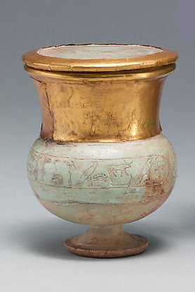 Wide-necked jar and lid naming Thutmose III